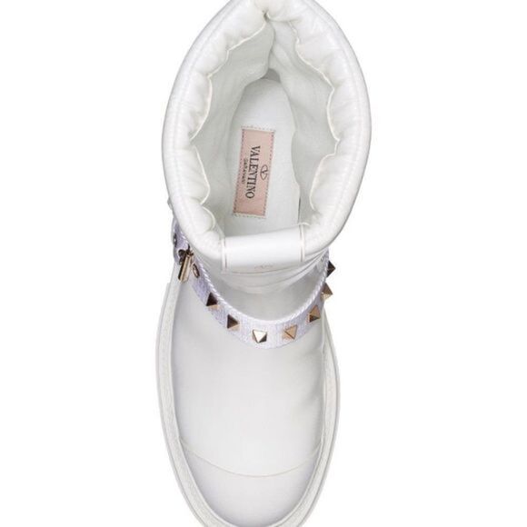 SOLD Valentino Garavani Women's Rockstud Boots Biker Boots Eu 39 US 9 - Picture 3 of 8